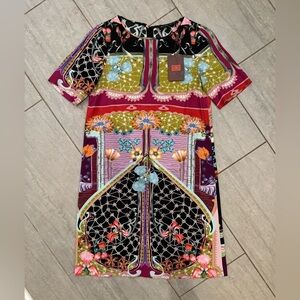 NWT Etro Maximalism Floral Flower Abstract Sheath Mini Dress Size 40 Small